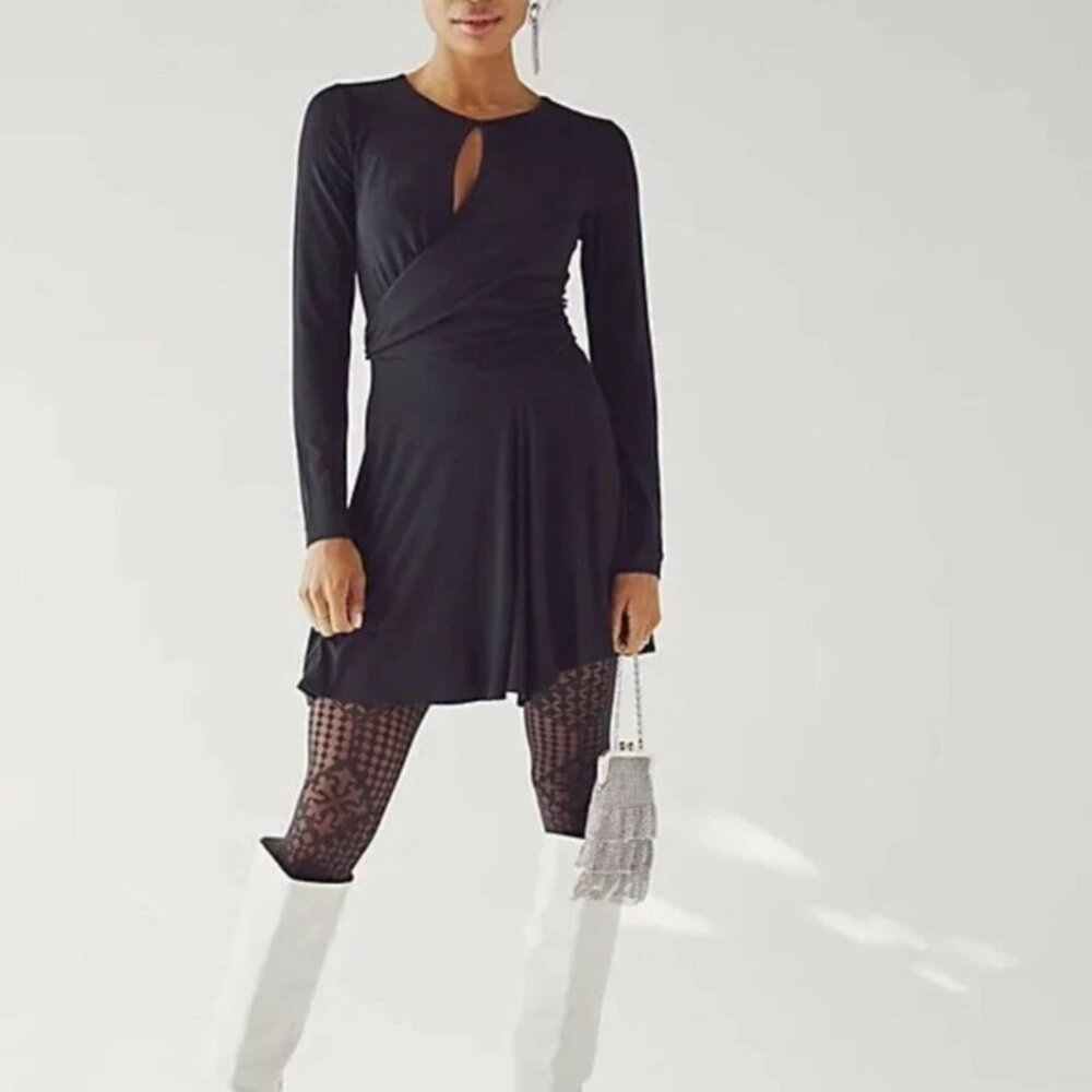 Free People Beach Vance Mini Dress Black Size XS New With Tags